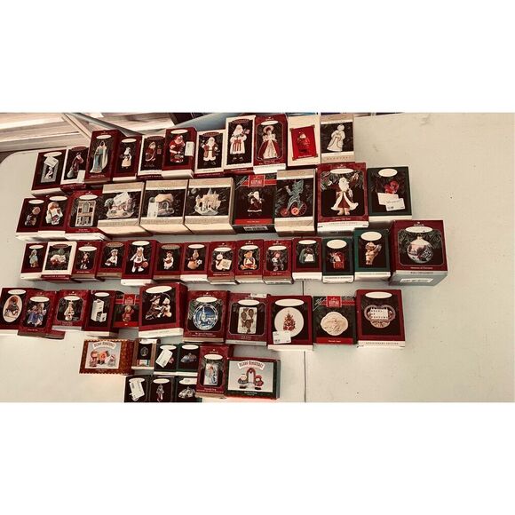 Hallmark Keepsake Christmas Ornaments Vintage Lot of 55 New Original Box - Picture 2 of 13